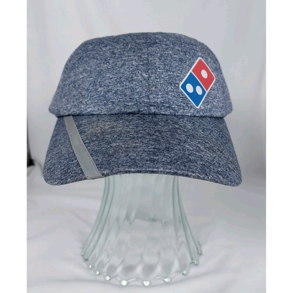 Domino's Pizza Gear Blue Hat Reflective Adjustable Employee Uniform Cap Logo‎
